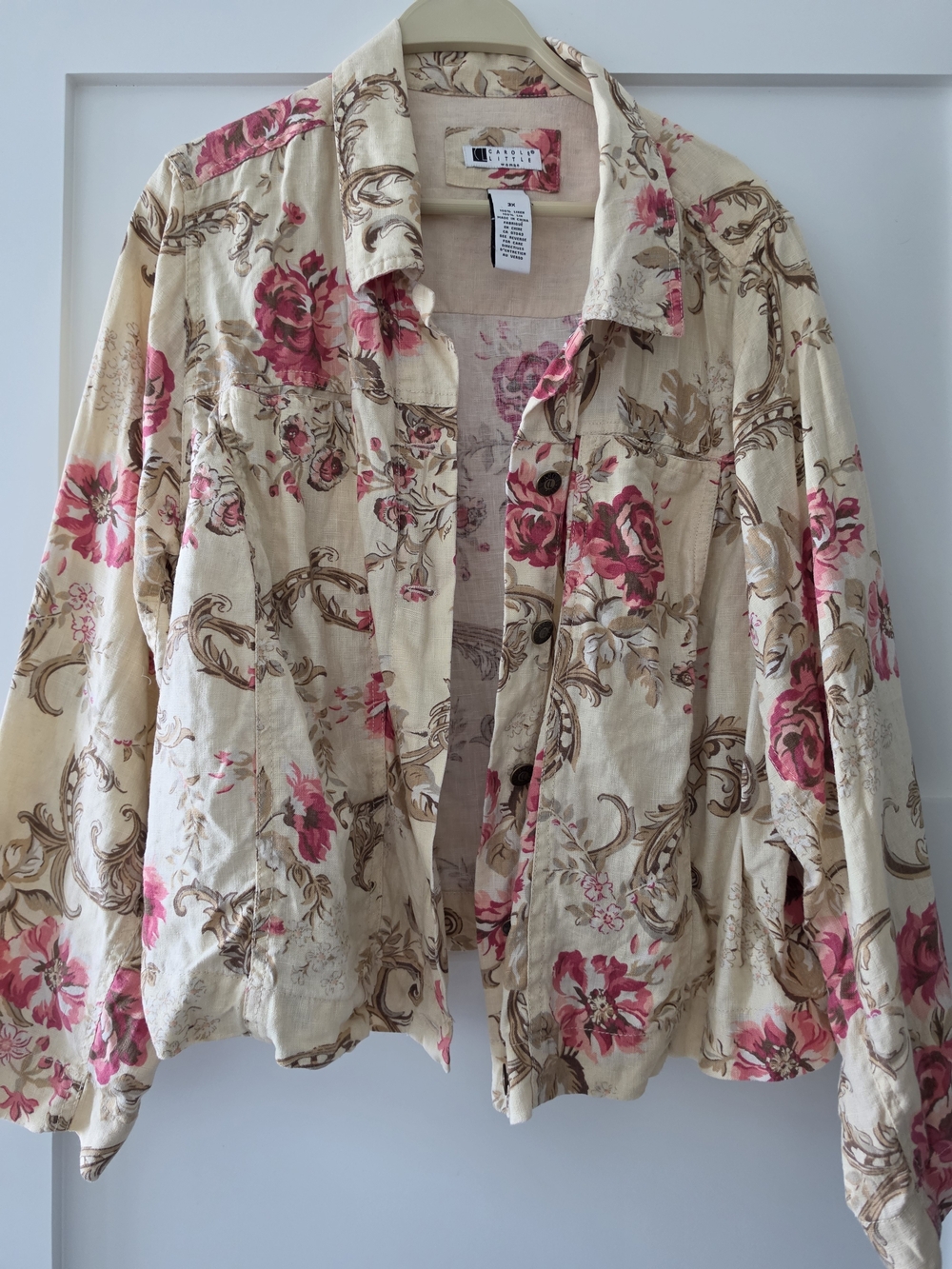 Carole Little 100% LINEN Light Jacket